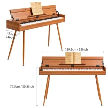 UISCOM 88 Key Weighted Digital Piano with MIDI