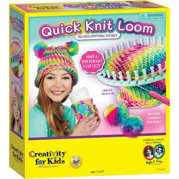 Creativity for Kids Quick Knit Loom Kit - Yarn Crafts for Kids