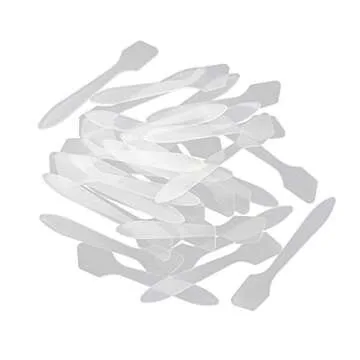 Honbay 100PCS Frosted Tip Cosmetic Spatula for Makeup