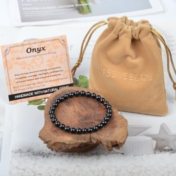 Shop Massive Beads Black Onyx - Handmade Energy Bracelet