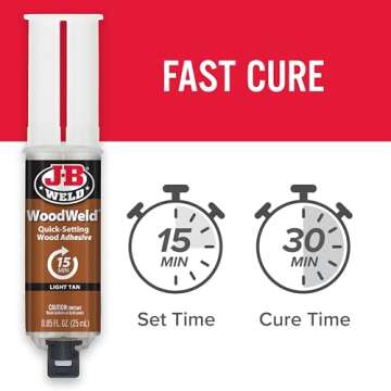 J-B Weld 50151 WoodWeld Epoxy Syringe - Light Tan -.85 fl. oz.