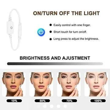Dimmable LED Vanity Mirror Lights for Glamorous Makeup