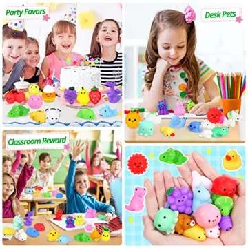 80PCS Mochi Squishy Toys for Fun & Stress Relief