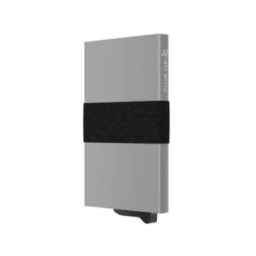 CODE 118 Wallet - Premium Automatic Smart Wallet - RFID Blocking, 6061-T6 Aerospace-Grade Aluminum, Genuine 3K Carbon Fiber, Easy-Access Trigger Mechanism (Slate Grey)