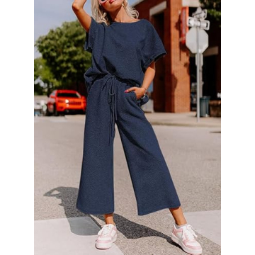 SHEWIN Women Cozy 2 Piece Sweat Set for Loungewear