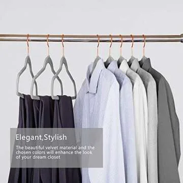 Stylish Velvet Hangers with Swivel Hooks 50 Pack