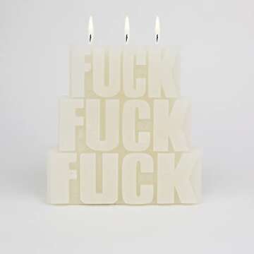 Trendy Custom Candle, Aesthetic Triple F**k Natural Soy Wax Scented Candle for Home Decor, Living Room, and Style. Cool and Funny Gift for Birthdays and Holidays.