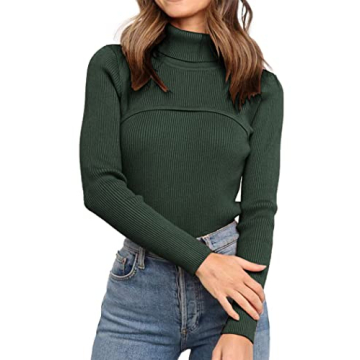 PRETTYGARDEN Women's Cozy Fall Turtleneck Sweater - Soft, Stylish & Versatile