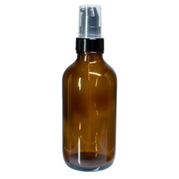 Pack of 24 Amber Glass Bottles with Black Pump - Stylish Storage