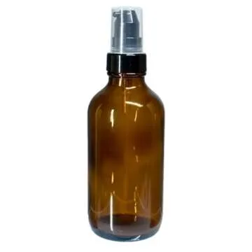 Pack of 24 Amber Glass Bottles with Black Pump - Stylish Storage