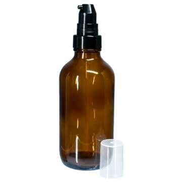 Pack of 24 Amber Glass Bottles with Black Pump - Stylish Storage