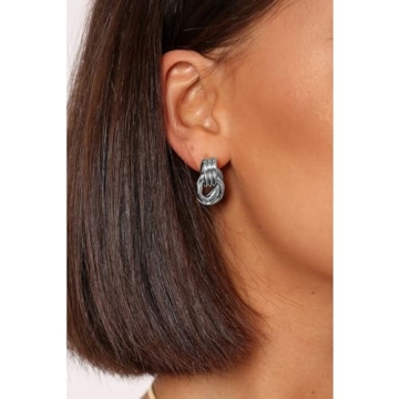 ENVYOU Geometric Gold Stud Earrings Chic Hypoallergenic Design