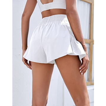 BMJL Womens High Waisted Athletic Shorts with Pockets