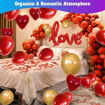 Love Balloons Kit & Rose Petals for Romantic Decor
