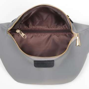 Gray Plus Size Fanny Pack for Men and Women