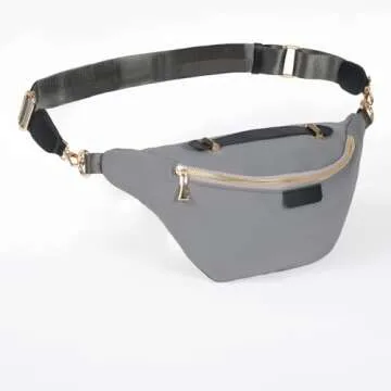 Gray Plus Size Fanny Pack for Men and Women
