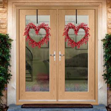 Eternity Sky Valentine Wreath with Lights & Hanger