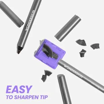Wonderskin 1440 Longwear Blue Glitter Waterproof Eyeliner Pencil - Sharpenable Eyeliner Pencil and Smudge Proof Eye Liner Pencils (Oyster Blue)
