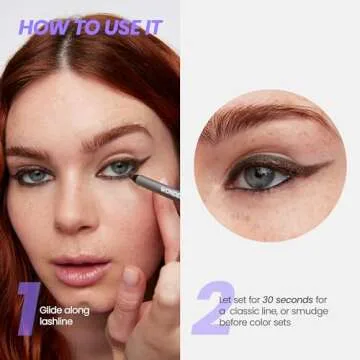 Wonderskin 1440 Longwear Blue Glitter Waterproof Eyeliner Pencil - Sharpenable Eyeliner Pencil and Smudge Proof Eye Liner Pencils (Oyster Blue)