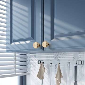 Amerdeco 10 Pack Gold Knurled Cabinet Knobs Kitchen Cabinet Handles for Drawer Dresser, Cupboard and Wardrobe ZH0036