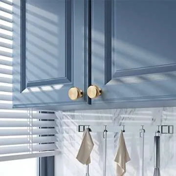 Amerdeco 10 Pack Gold Knurled Cabinet Knobs Kitchen Cabinet Handles for Drawer Dresser, Cupboard and Wardrobe ZH0036