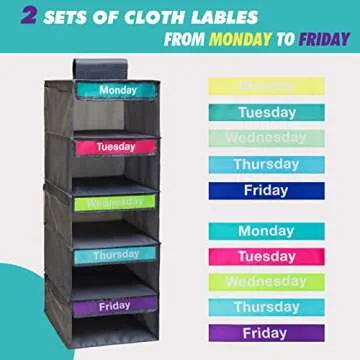 DoveeDosa Kids Weekly Clothes Organizer - Stylish Daily Solution