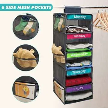 DoveeDosa Kids Weekly Clothes Organizer - Stylish Daily Solution