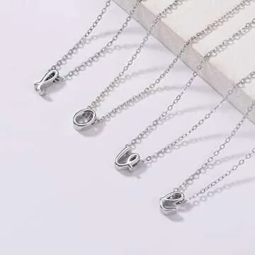 Memorjew 925 Sterling Silver Initial Necklace, Dainty Letter K Gold Cursive Initial Necklace for Women, Valentines Mother’s Day Gifts Jewelry Hypoallergenic Necklace for Women