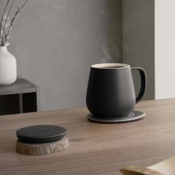 OHOM Ui Plus Self Heating Mug Set with Wireless Charging
