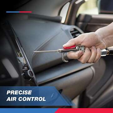 Neiko Air Blow Gun Nozzle Set with 5 Tips for All Purpose Cleaning