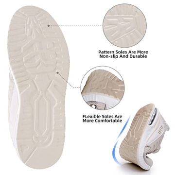 BOGOVER Womens Air Cushion Lightweight Running Shoes