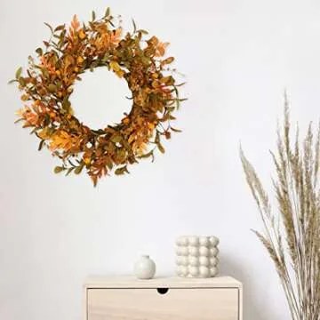 WreathDream 20" Fall Wreath for Front Door Decorations