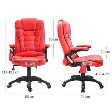 HOMCOM Executive Office Chair with Massage and Heat