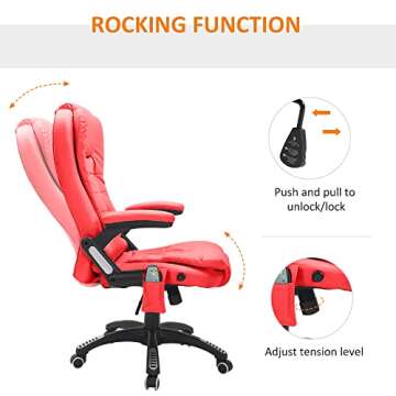HOMCOM Executive Office Chair with Massage and Heat