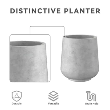Stylish Kante Concrete Planters for Indoor Outdoor Use