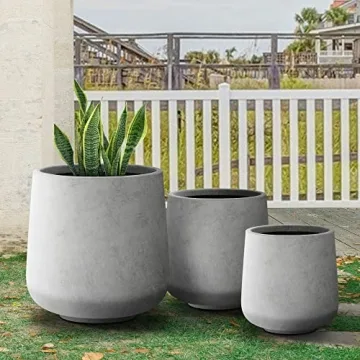 Stylish Kante Concrete Planters for Indoor Outdoor Use