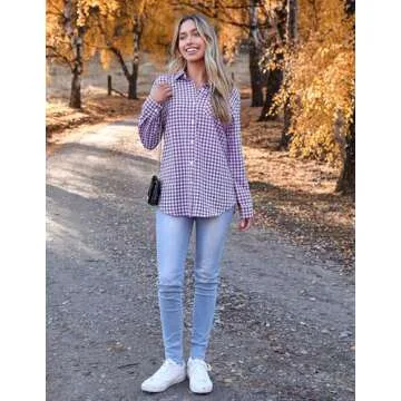 Zeagoo Women's Flannel Plaid Shirt - Stylish Casual Wear