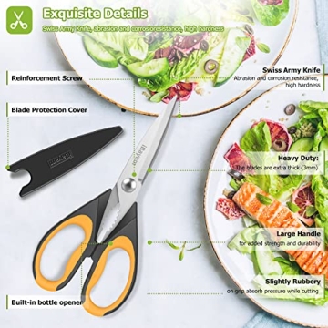 iBayam Kitchen Scissors 2-Pack Heavy Duty Dishwasher Safe
