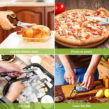 iBayam Kitchen Scissors 2-Pack Heavy Duty Dishwasher Safe