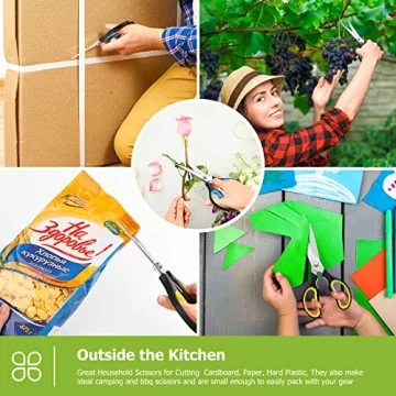 iBayam Kitchen Scissors 2-Pack Heavy Duty Dishwasher Safe