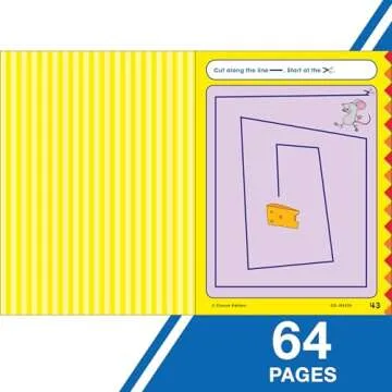 Carson Dellosa Scissor Skills Activity Book for Kids Ages 3-5, Colorful Animals, Shapes, and Line Formation Cut and Paste Activities, Kids Craft Book With Incentive Chart and Stickers, PreK+