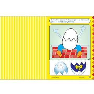 Carson Dellosa Scissor Skills Activity Book for Kids Ages 3-5, Colorful Animals, Shapes, and Line Formation Cut and Paste Activities, Kids Craft Book With Incentive Chart and Stickers, PreK+