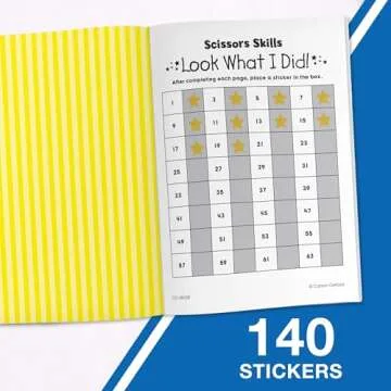 Carson Dellosa Scissor Skills Activity Book for Kids Ages 3-5, Colorful Animals, Shapes, and Line Formation Cut and Paste Activities, Kids Craft Book With Incentive Chart and Stickers, PreK+