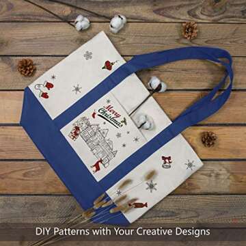 TOPDesign Canvas Tote Bag - Durable & Reusable for All