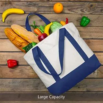 TOPDesign Canvas Tote Bag - Durable & Reusable for All