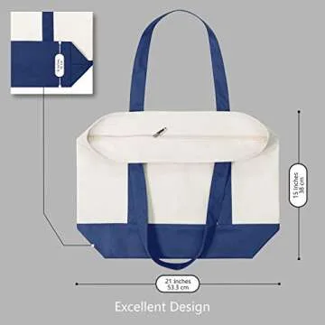 TOPDesign Canvas Tote Bag - Durable & Reusable for All