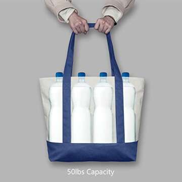 TOPDesign Canvas Tote Bag - Durable & Reusable for All