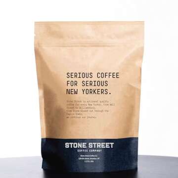 Tanzania Peaberry Ground Coffee, Medium Roast, 1 LB Bag, Single Origin 100% Arabica, Roasted in Broo...