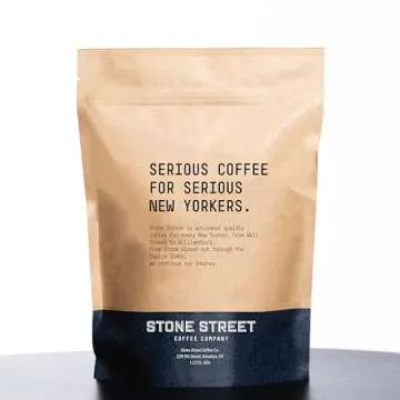 Tanzania Peaberry Ground Coffee, Medium Roast, 1 LB Bag, Single Origin 100% Arabica, Roasted in Broo...