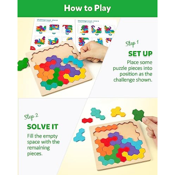 Wooden Tangram Puzzle - STEM Educational Gift for Kids